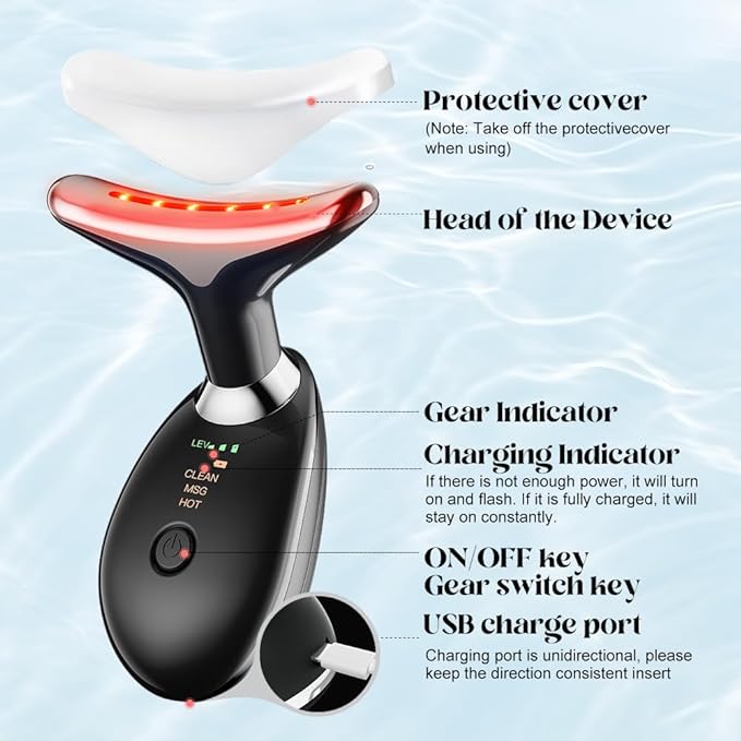 3 in 1 Multi-Function Beauty Massager for Face & Neck Care