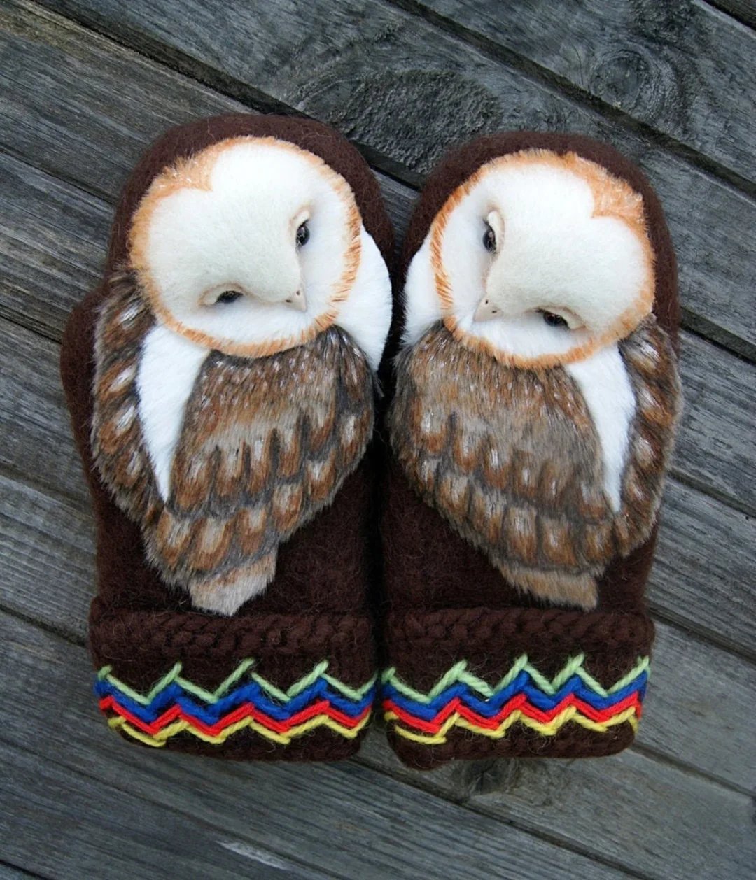 🔥This week's hot sale🔥 Hand Knitted Wool Nordic Mittens with Owls