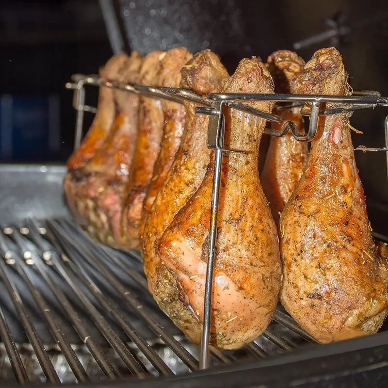 Metal Chicken Leg Rack — Non-Stick BBQ Rack (Specially for Camping)