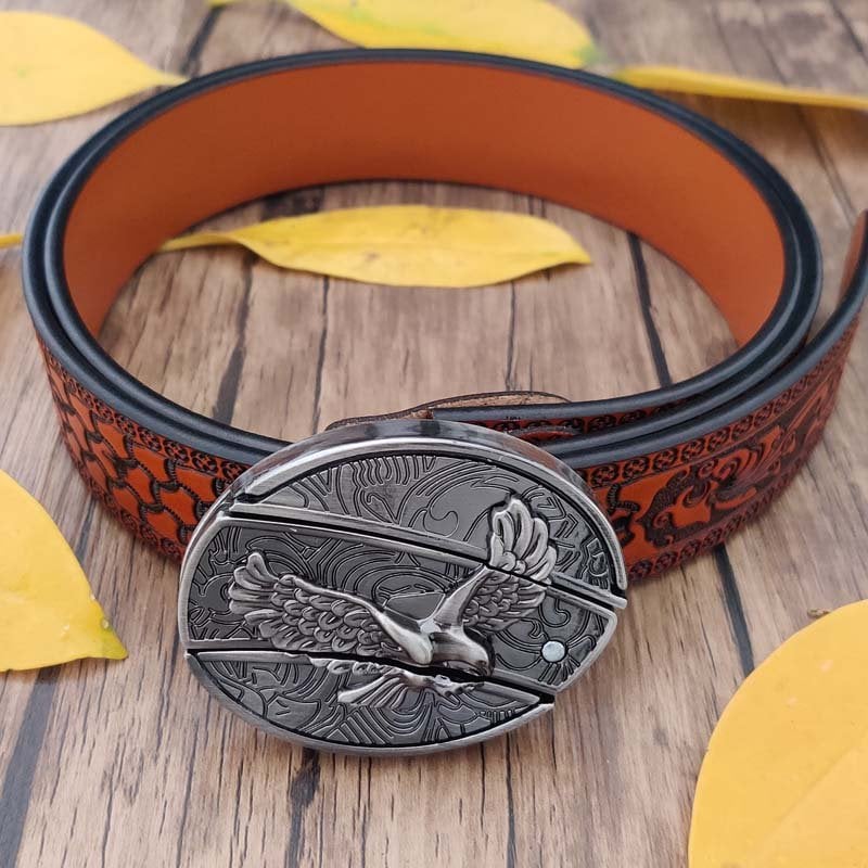 ⚡Flash Sale Ending⚡50% Off Punk Style Leather Belt with Hidden Tool