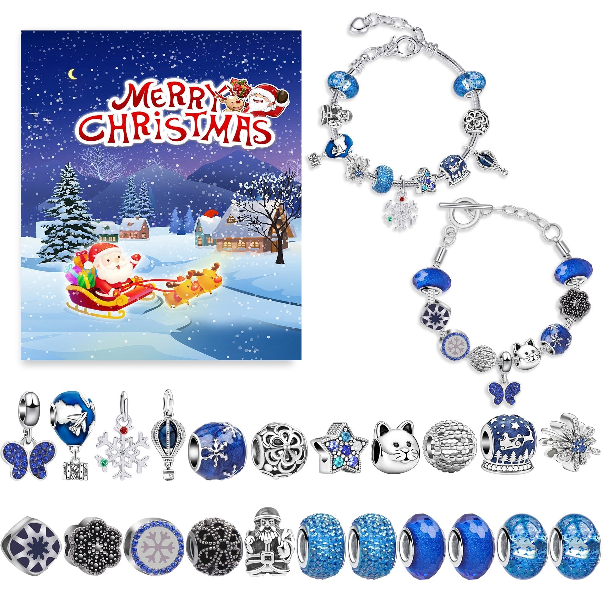 🔥This week's hot sale🔥diy christmas advent calendar bracelets set