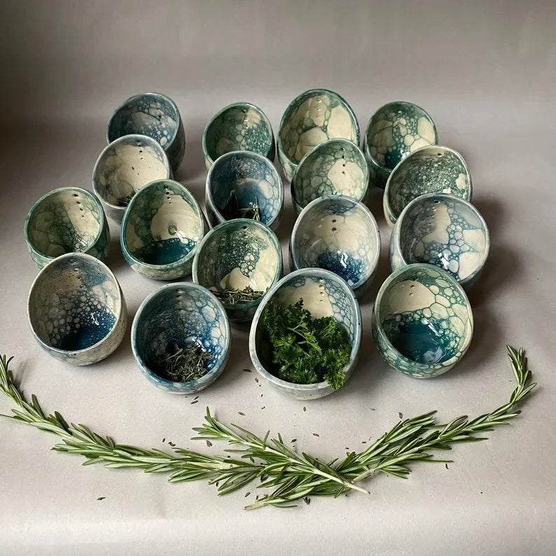 Pottery Herb Stripper, Kitchen Herb Leaf Stripping Tool