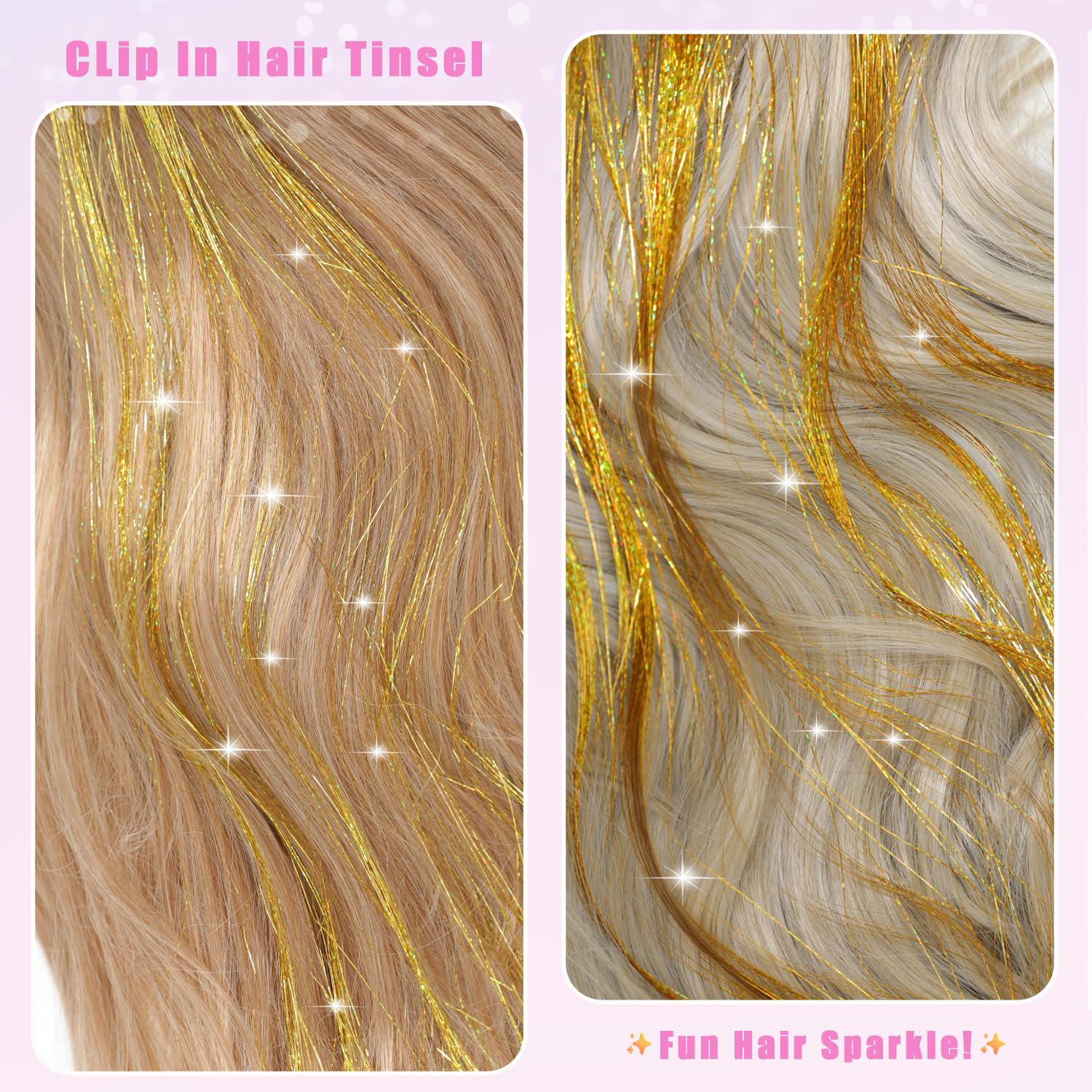 🔥This week's hot sale🔥Clip-on Shimmering Hair Extensions