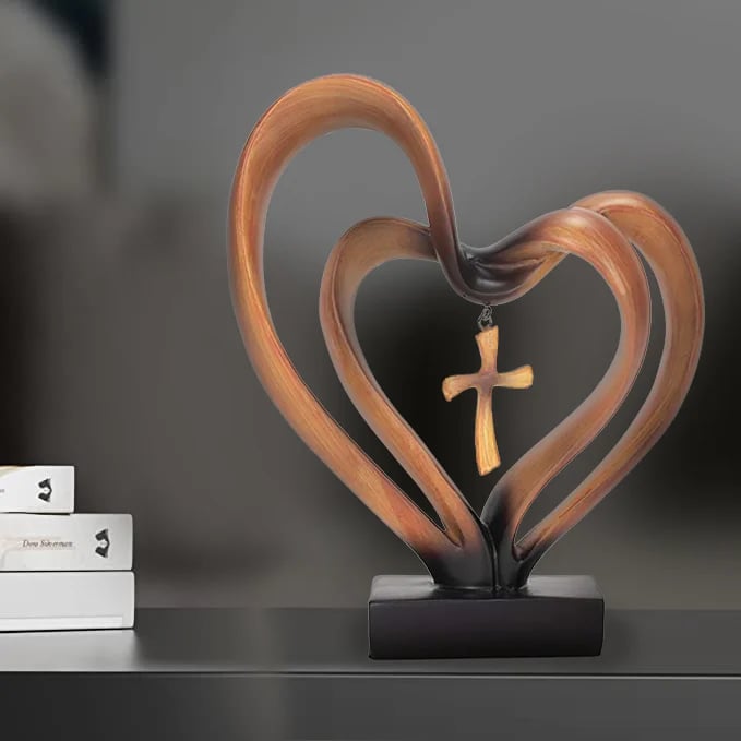 🔥This week's hot sale🔥easter jesus cross with intertwined hearts ornaments