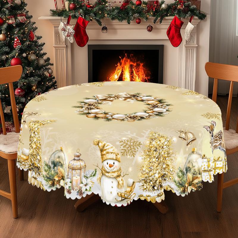 🔥This week's hot sale🔥Christmas Round Tablecloth
