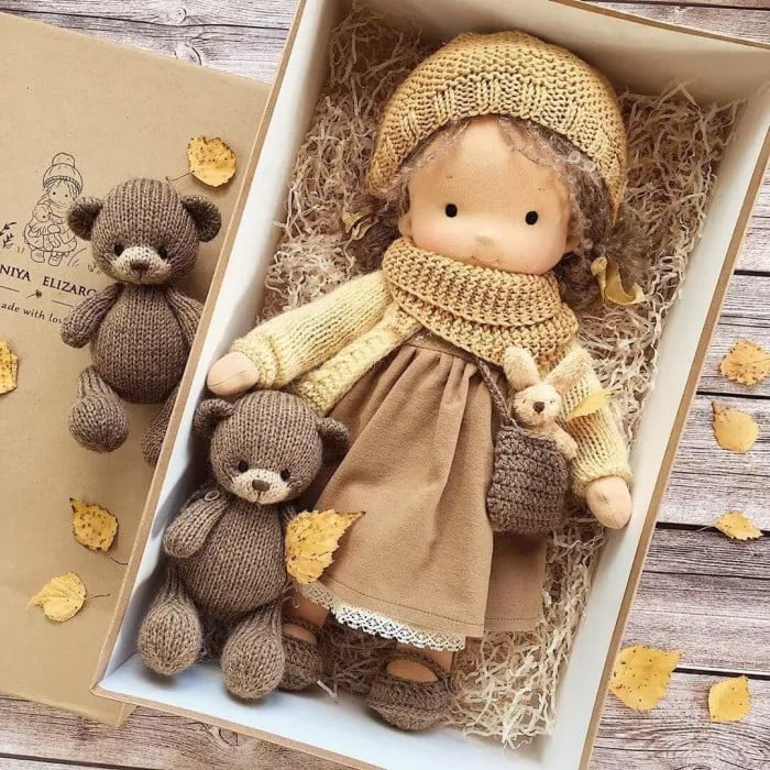 🎁🎁Handmade Waldorf Doll👧The Best Gift for Kids | Buy 2 Free Shipping