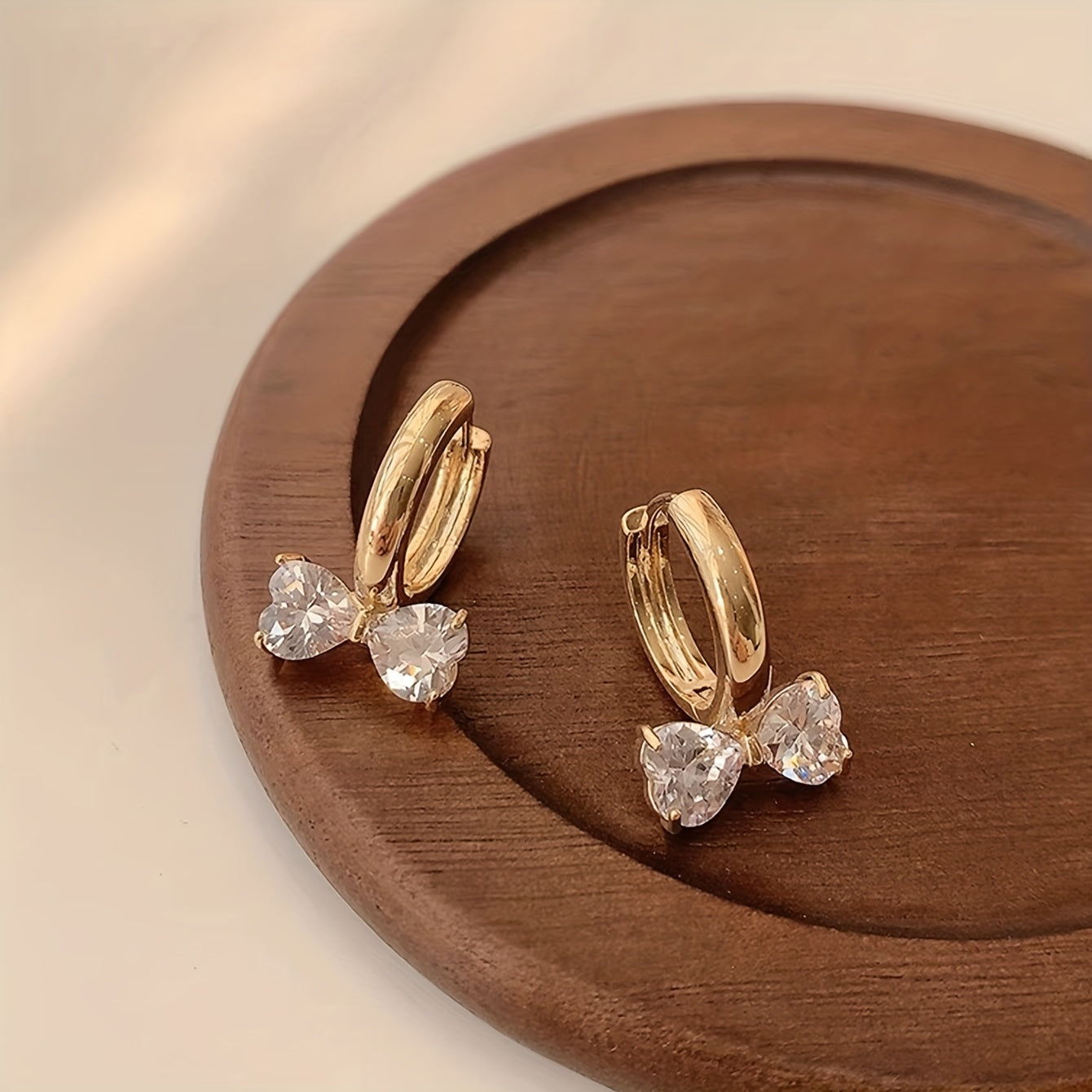 🔥This week's hot sale🔥heart-shaped bow design hoop earringss