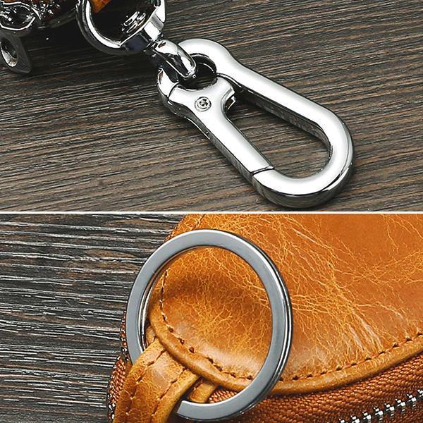 🔥This week's hot sale🔥Men's genuine leather simple double zipper car key bag