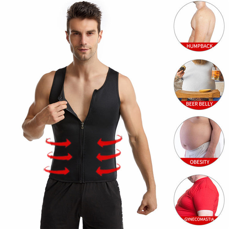 🔥This week's hot sale🔥men's waist-tightening zipper vests