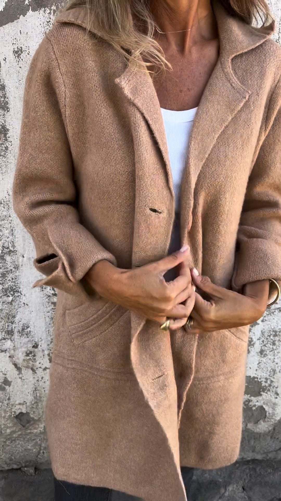 🔥This week's hot sale🔥Casual Lapel Wool Single Breasted Long Coat