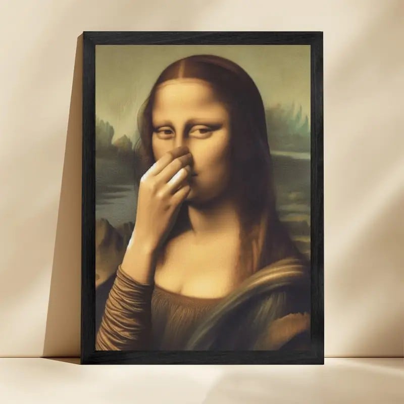 🔥This week's hot sale🔥The comical Mona Lisa imitates canvas art