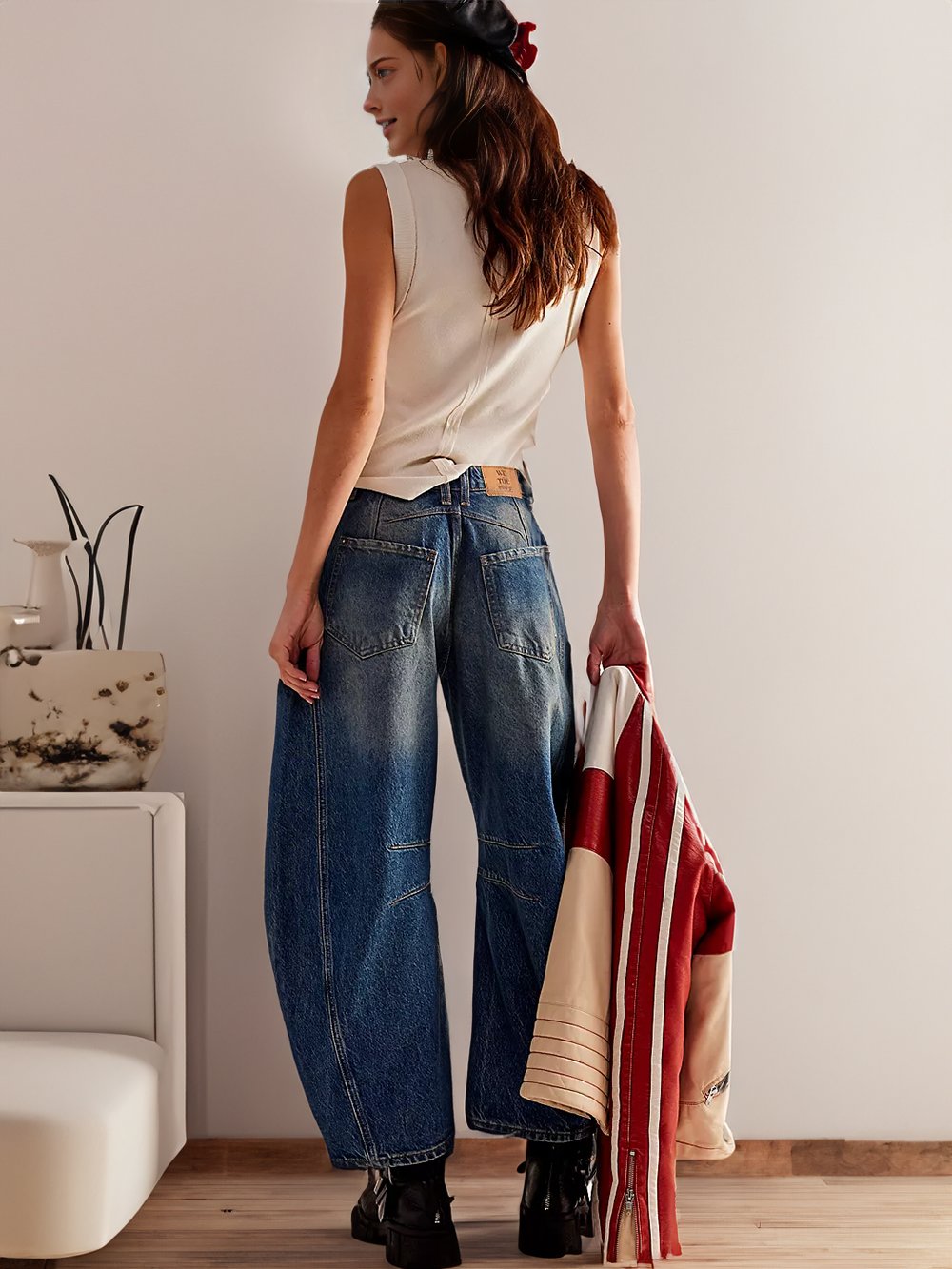🔥This week's hot sale🔥 casual and trendy mid rise tube jeans