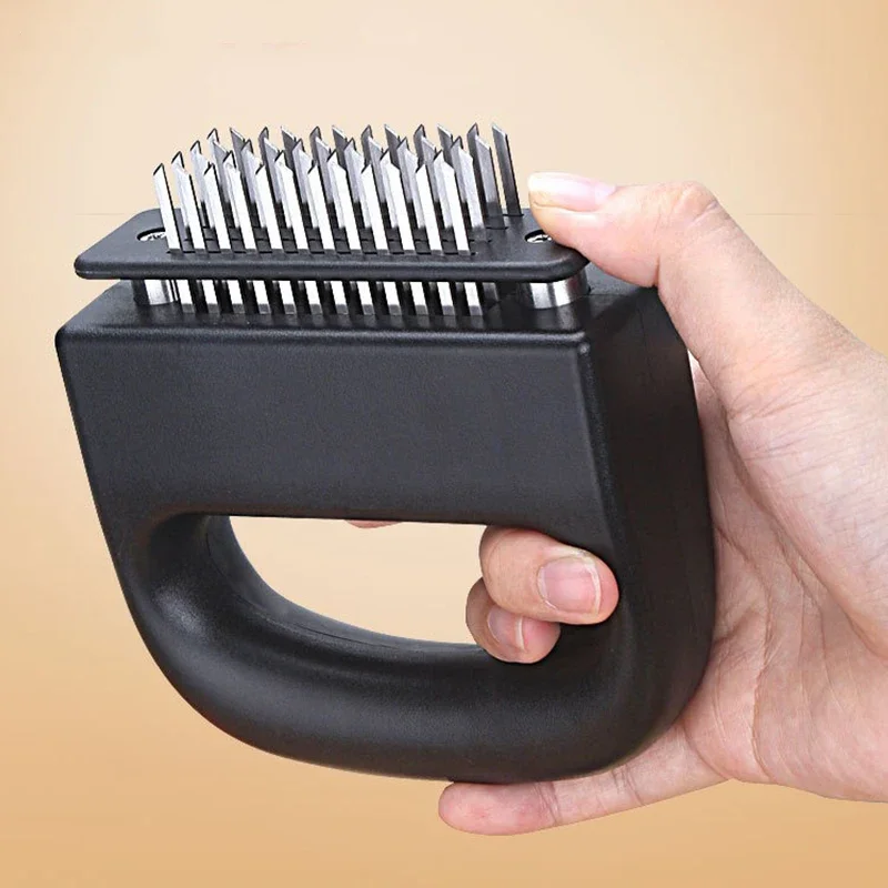 🔥This week's hot sale🔥48 stainless steel blade manual meat tenderizer black