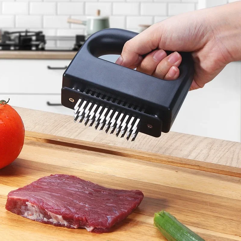 🔥This week's hot sale🔥48 stainless steel blade manual meat tenderizer black