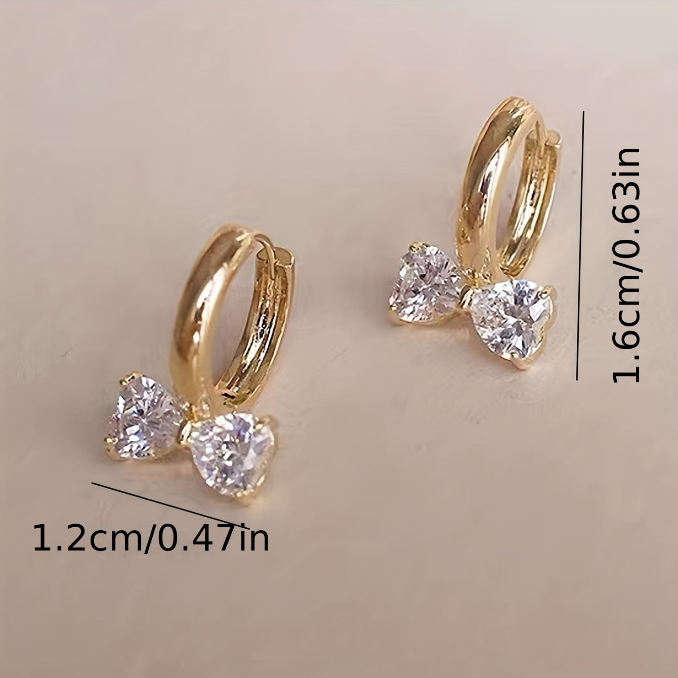 🔥This week's hot sale🔥heart-shaped bow design hoop earringss