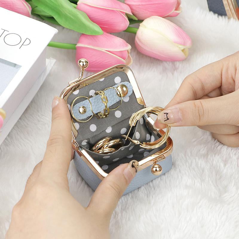 ✨Genuine Leather Mini Jewelry Box Portable Travel Storage Case