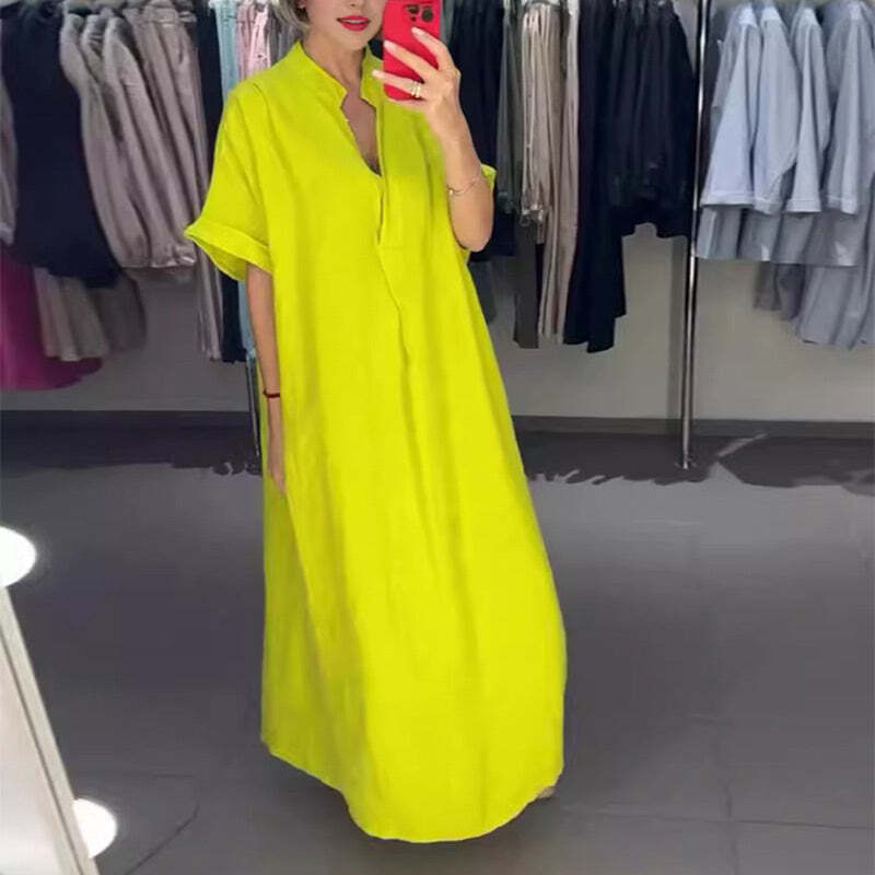 🔥This week's hot sale🔥Women's long shirt dress with pockets