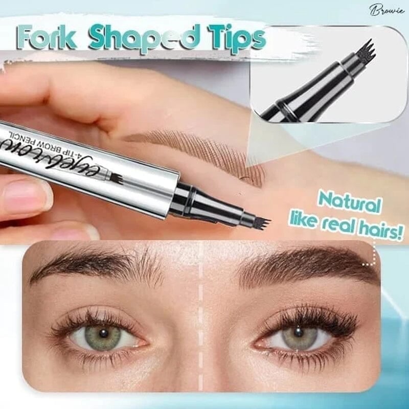 🔥This week's hot sale🔥 3D Waterproof 4 Fork Tip Eyebrow Pencil