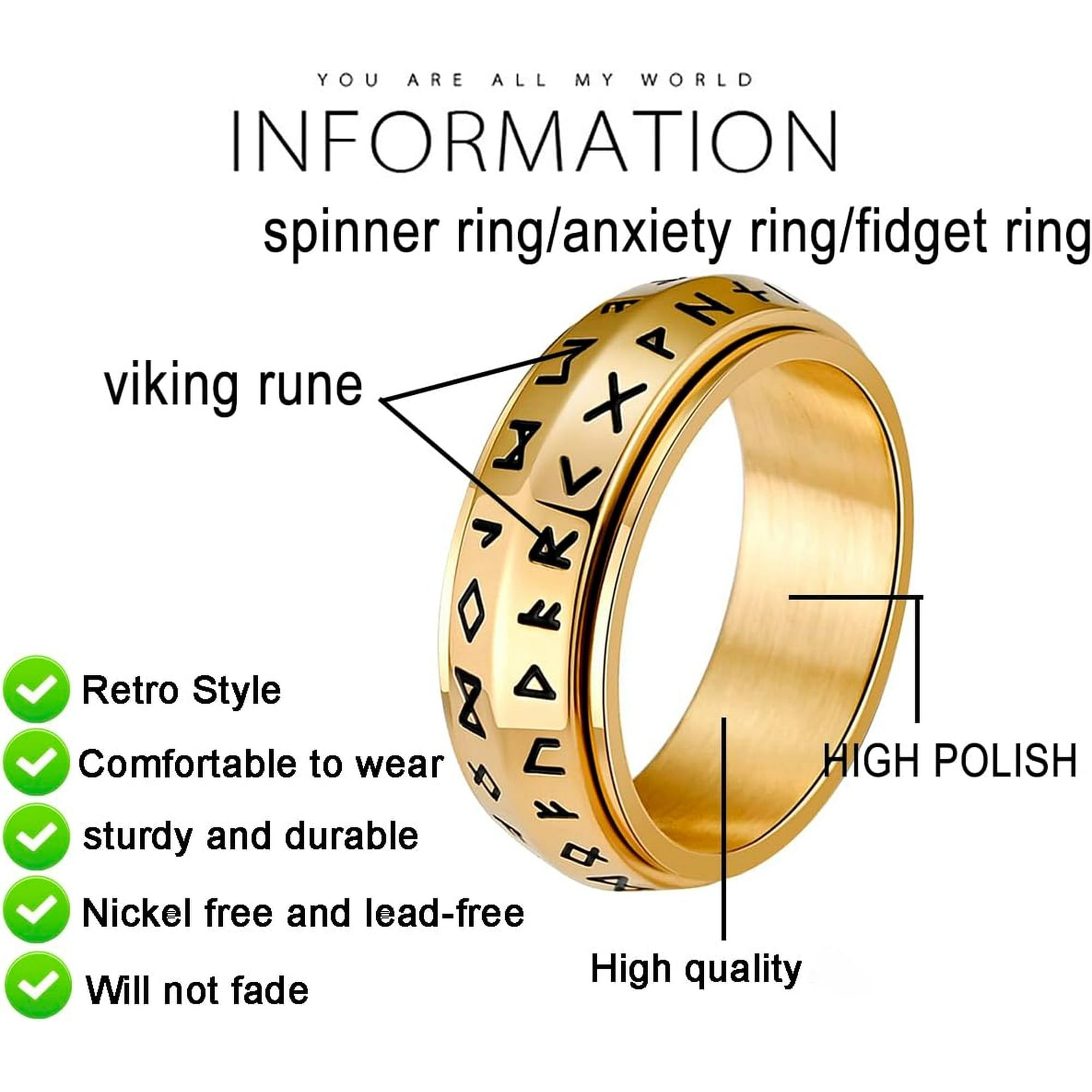 🔥This week's hot sale🔥Viking Rune Rotating Ring