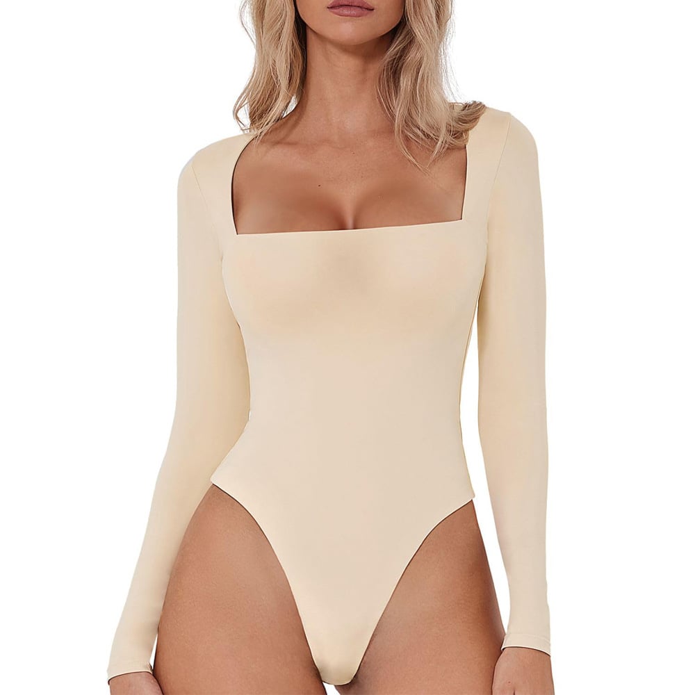 🔥This week's hot sale🔥 Square Neck Long Sleeve Bodysuit
