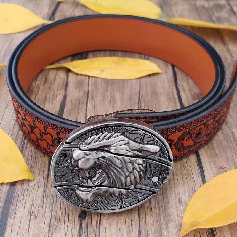 ⚡Flash Sale Ending⚡50% Off Punk Style Leather Belt with Hidden Tool