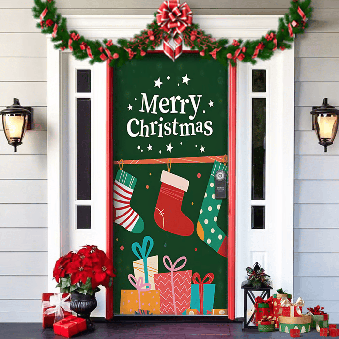 🔥This week's hot sale🔥 Christmas and Halloween front door decoration
