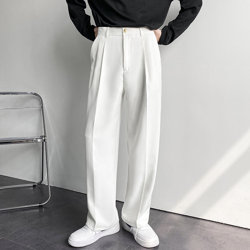 Men's spring and summer ice silk straight pants