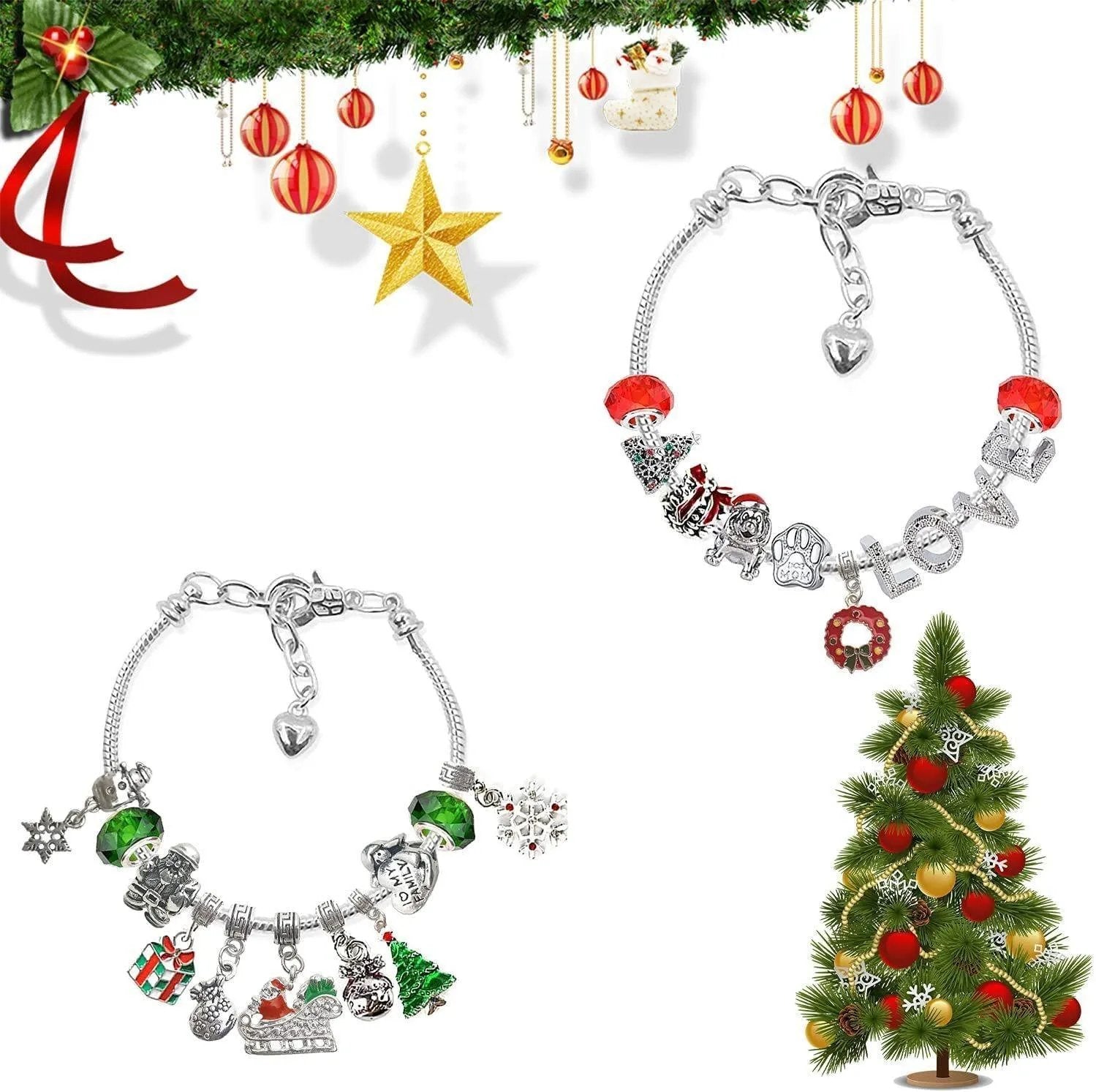 🔥This week's hot sale🔥diy christmas advent calendar bracelets set