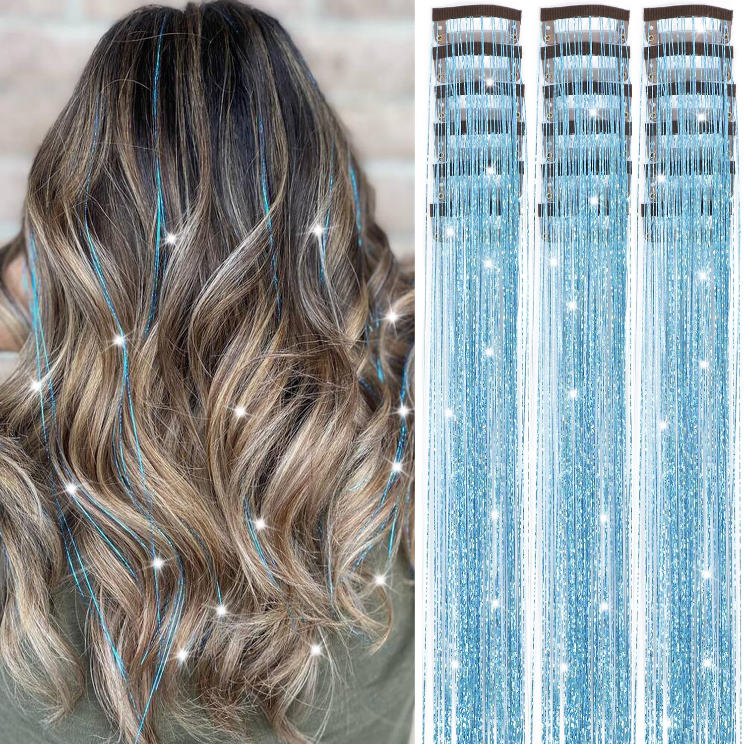🔥This week's hot sale🔥Clip-on Shimmering Hair Extensions