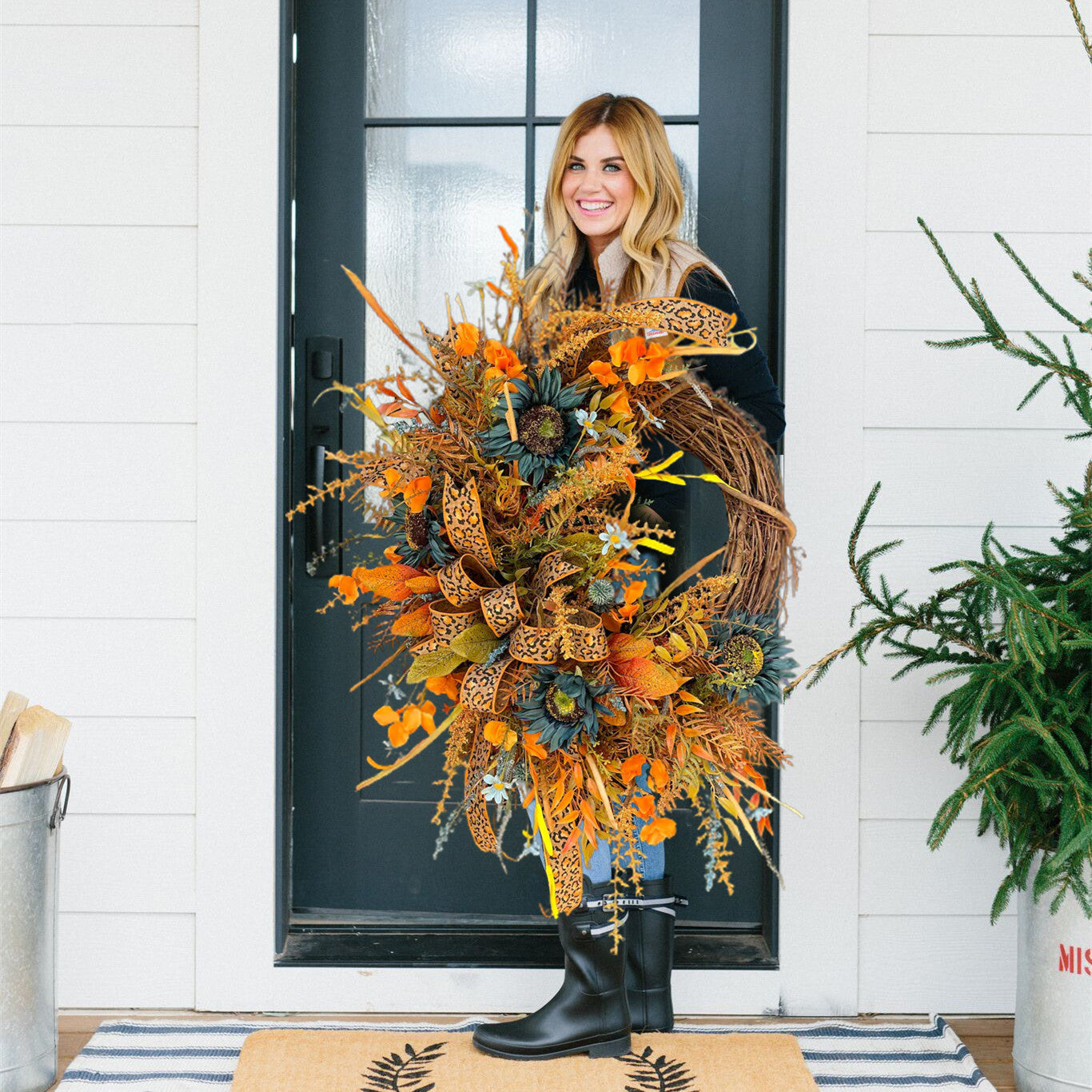 🔥This week's hot sale🔥 Autumn Grapevine Wreath