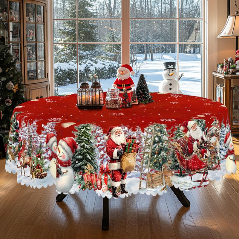 🔥This week's hot sale🔥Christmas Round Tablecloth