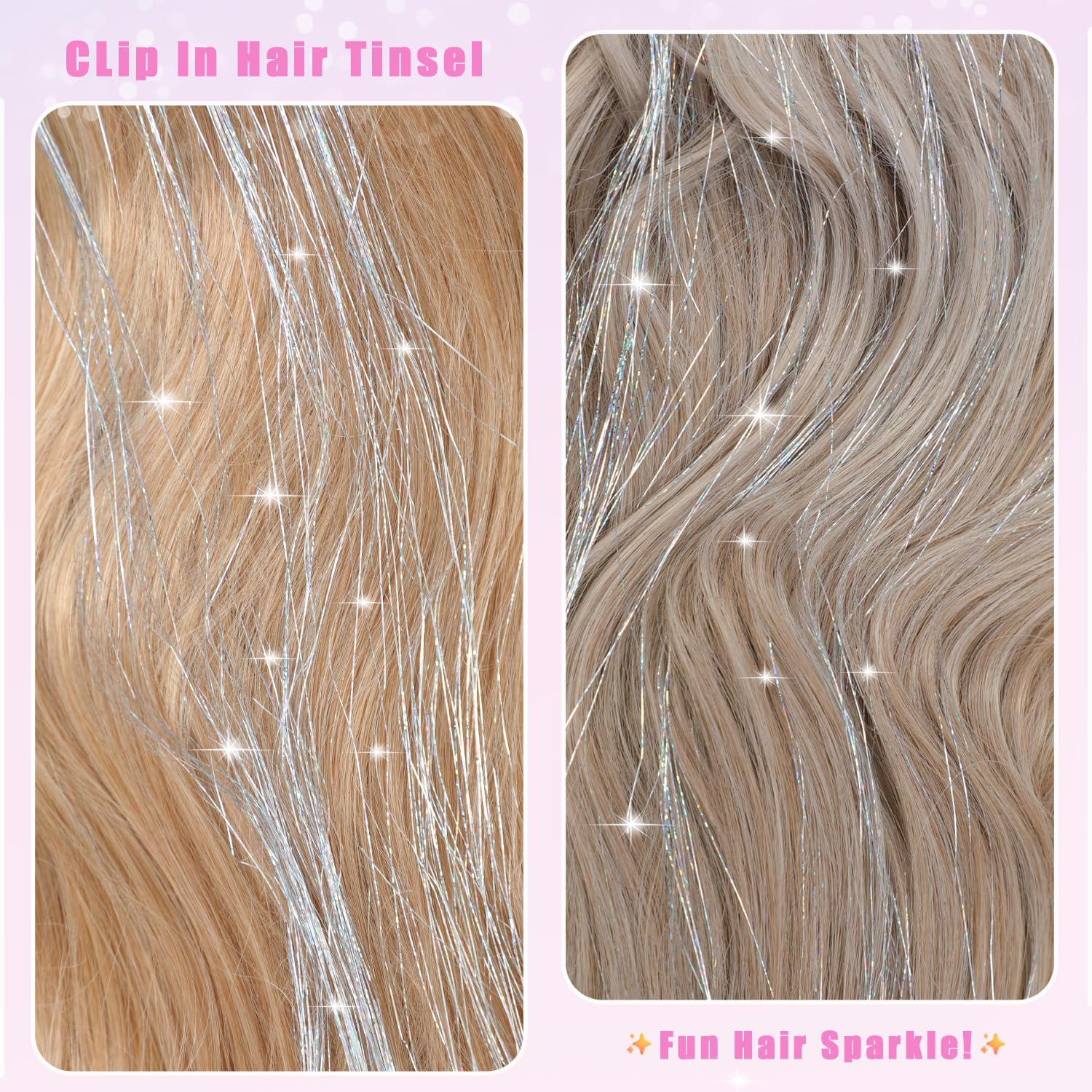 🔥This week's hot sale🔥Clip-on Shimmering Hair Extensions