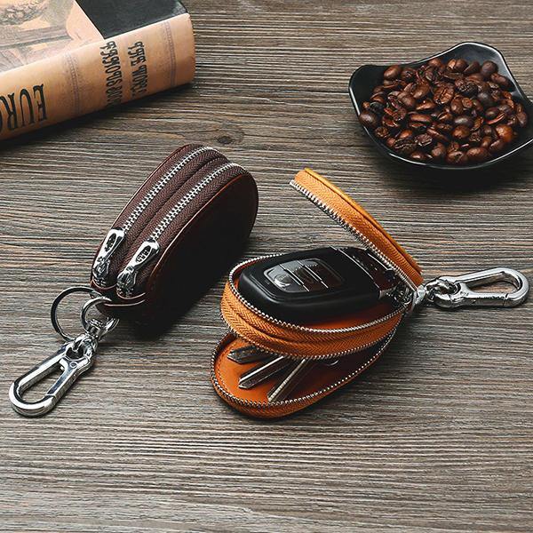 🔥This week's hot sale🔥Men's genuine leather simple double zipper car key bag